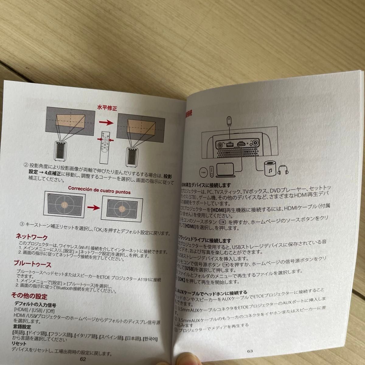 ETOEプロジェクターA1191 1080P Wi-Fi4K対応フルHD解像度 ETOEプロジェクターA1191 1080P Wi-Fi4K対応フルHD解像度