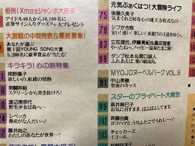 ｃ※※ 明星 1988年1月号 付録なし 表紙・男闘呼組、渡辺満里奈 中山美穂 南野陽子 渡辺美奈代 ほか 当時物 / L12の画像4