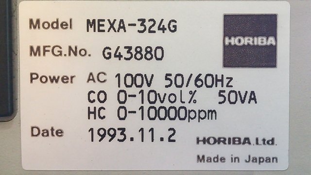 (1 jpy start ) HORIBA Hori baCO-HC hole riser exhaust gas tester exhaust gas measuring instrument MEXA-324G Cart attaching automobile maintenance operation excellent M0010