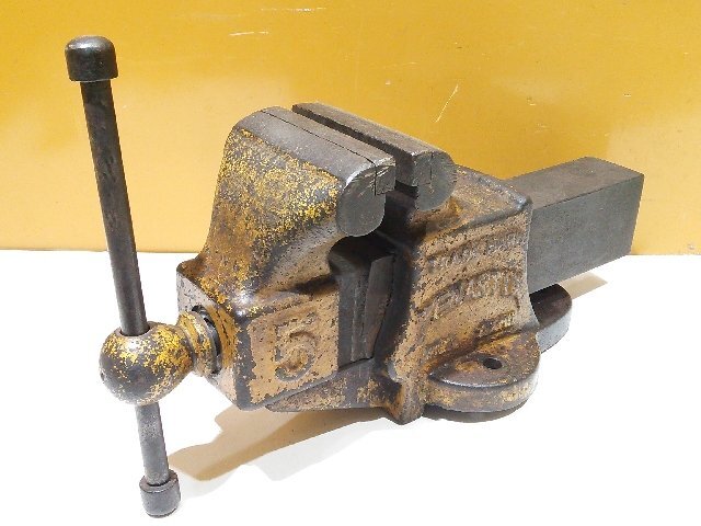 (1 jpy start!) TRADE MARK 5 vise clasp width approximately 130mm vise vise construction machine operation excellent A2321