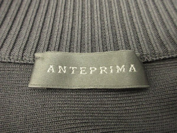  Anteprima ANTEPRIMA* Logo Zip metal fittings attaching rayon . knitted blouson jacket cardigan size 40* Japan regular goods 