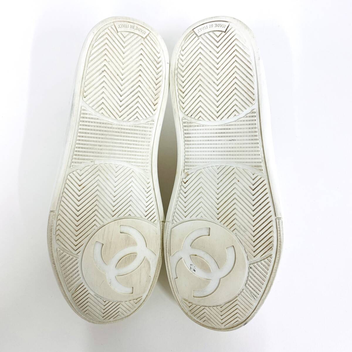 CHANEL シャネル スニーカー レディース 靴 白 24cm F1213 CHANEL シャネル スニーカー レディース 靴 白 24cm F1213