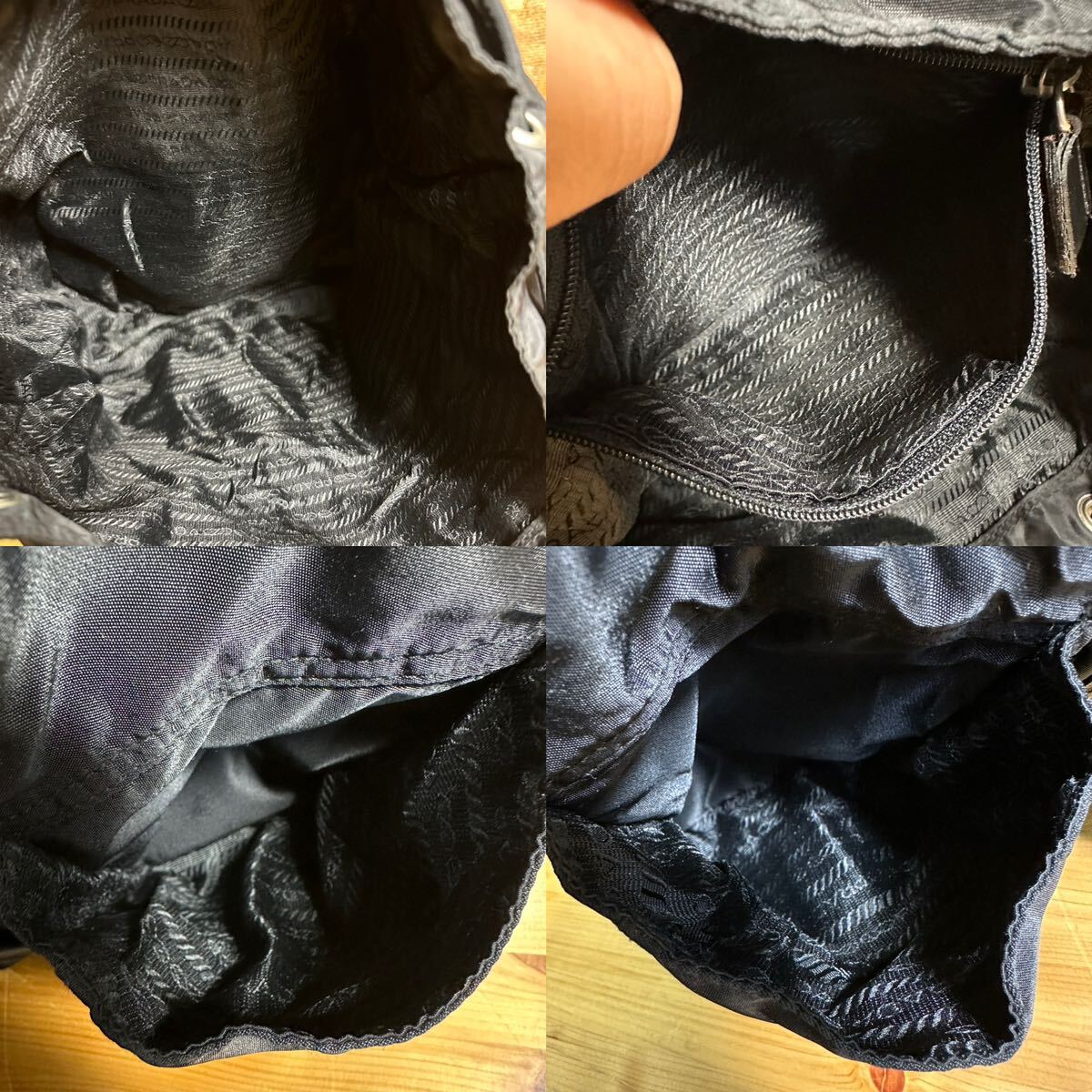 PRADA プラダ バックパック リュック リュックサック バッグ 黒 ブランド ファッション 服装小物 中古品の画像3