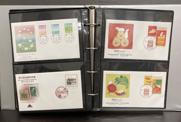 M 初日カバーアルバム 1冊 年賀切手 グリーティング切手 ハガキ など 収集 4ｓ-26の画像10