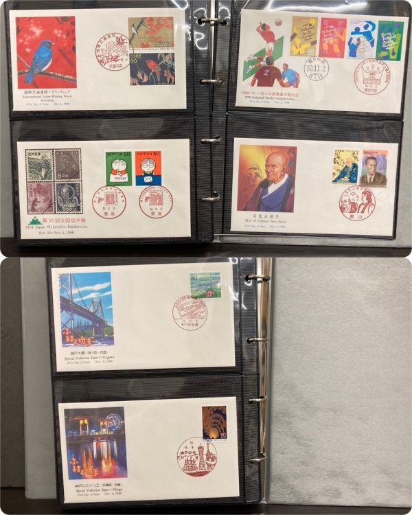 M 初日カバーアルバム 1冊 わたしの愛唱歌 日本の民家シリーズ など 記念切手 ハガキ コメットカバーアルバム 4ｓ-64の画像8