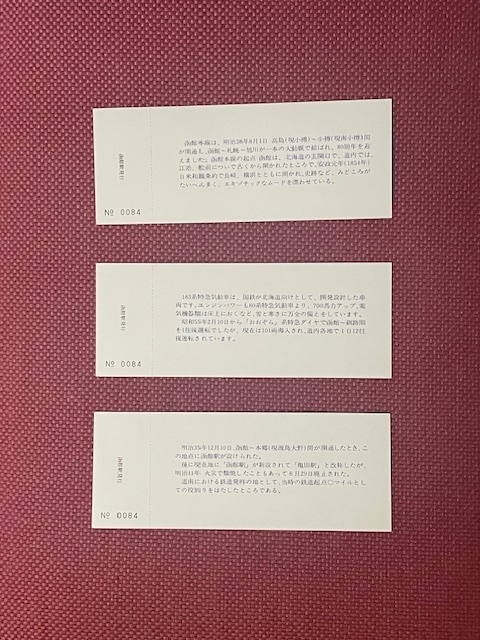 青函船舶鉄道 函館本線全線開通80周年記念入場券 (管理番号15-52)の画像2