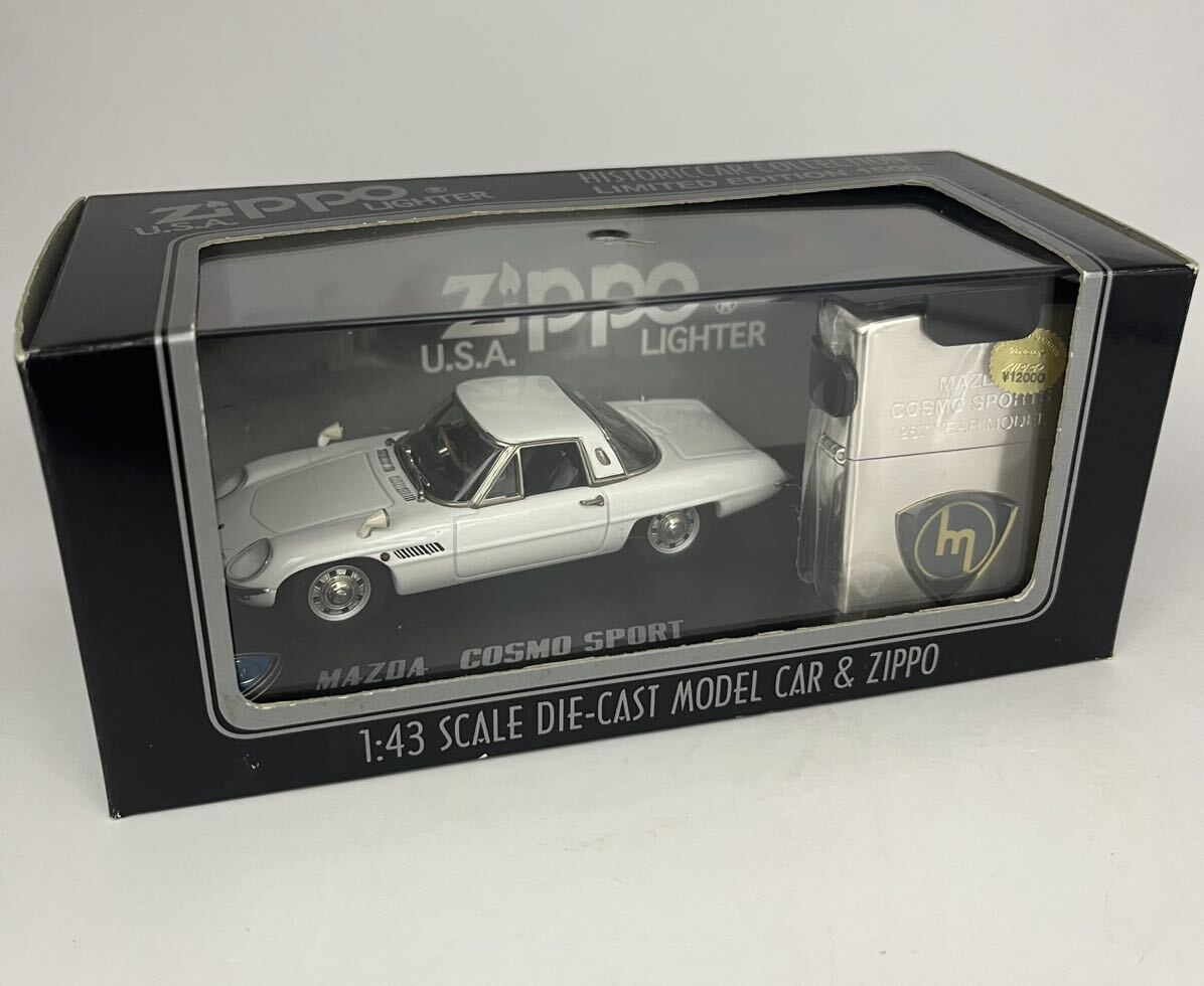 ZIPPO 『MAZDA COSMO SPORTS 1967 YEAR MODEL』マツダ コスモスポーツ マット オイルライター ジッポ 廃版激レア 未使用品の画像1