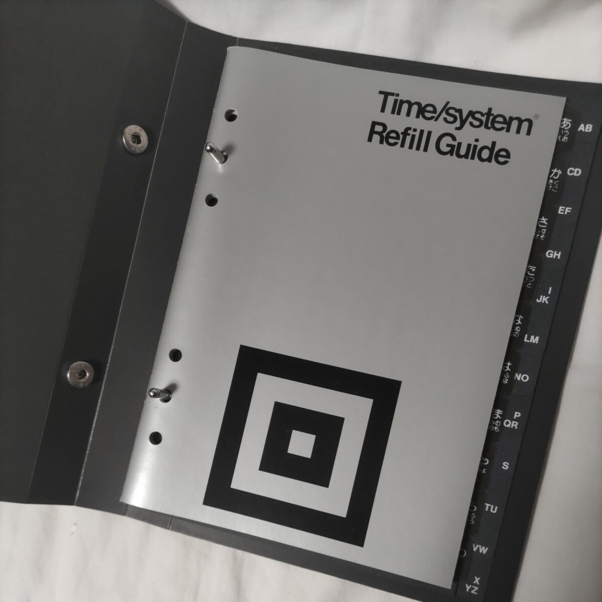 システム手帳 年代物 タイムシステム社 TIME/SYSTEM A5サイズ ６穴 ガイドブック付きの画像10