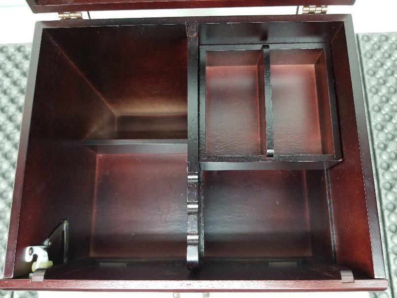 メイクボックス コスメ収納ボックス 木製 引き出し・三面鏡付き　アンティーク調　日本製 6216 10_画像8