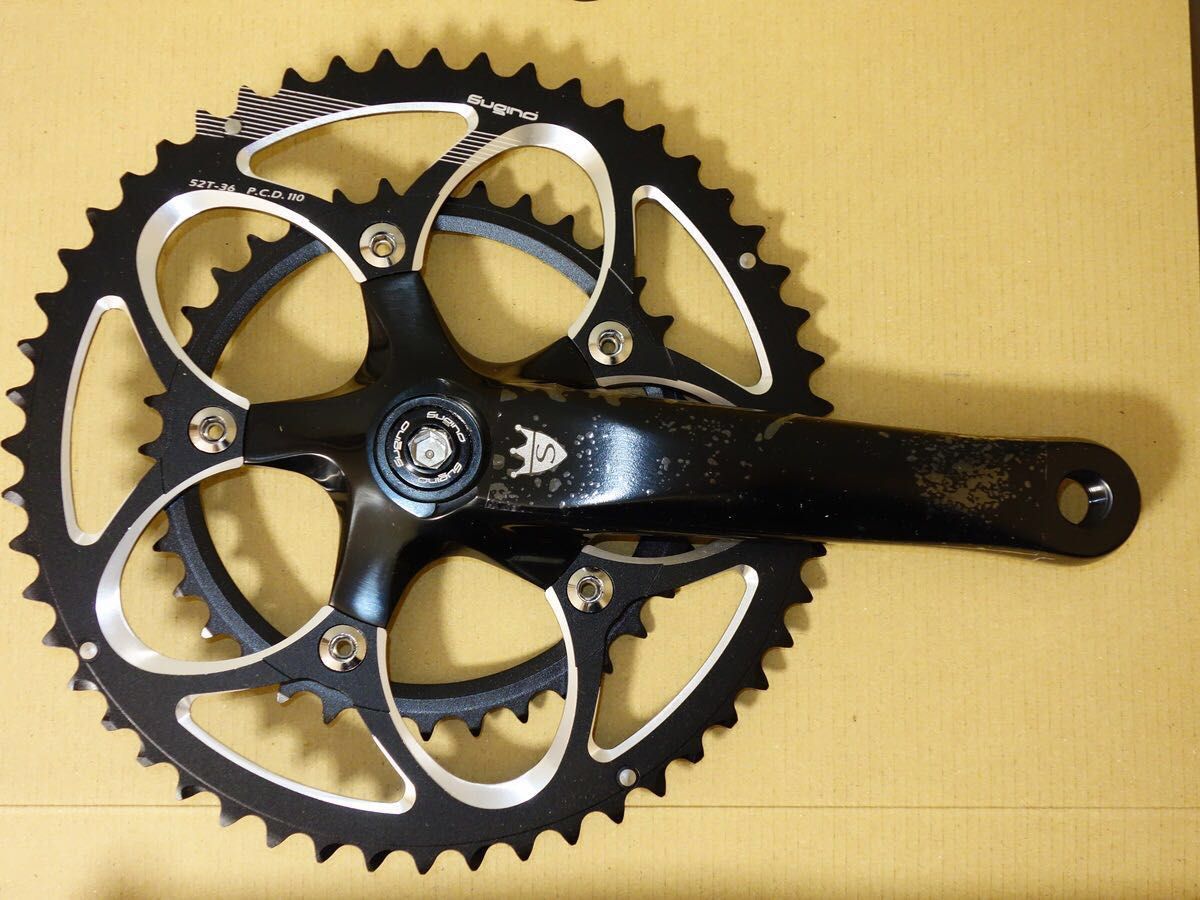 未使用 スギノ EXP110-601D BB-EXP30 ST 52-36T 165mm 黒 シマノ 未使用 スギノ EXP110-601D BB-EXP30 ST 52-36T 165mm 黒 シマノ