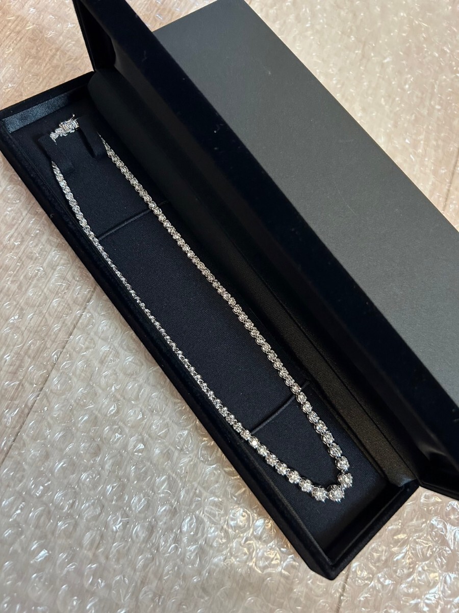 定価３００万円 K18WG テニス ネックレス ダイヤモンド10.0ct 18.2g  レディース ジュエリー 宝石 高級の画像1