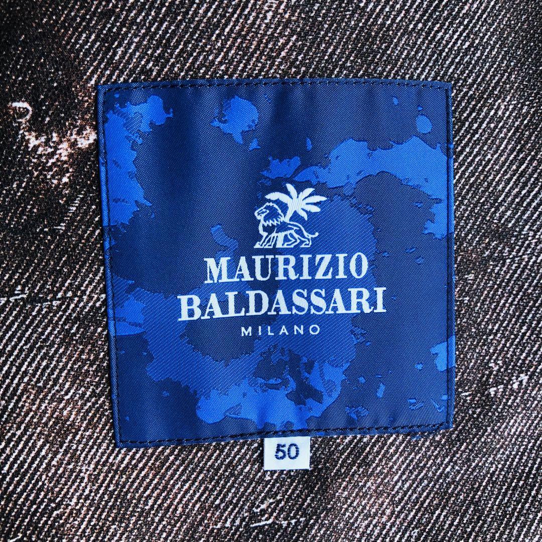 『定価5.3万』現行 未使用 MAURIZIO BALDASSARI【圧倒的な高級感】マウリツィオバルダサーリ ジャケット ブレザー 2B リネン ブラウン L_画像9