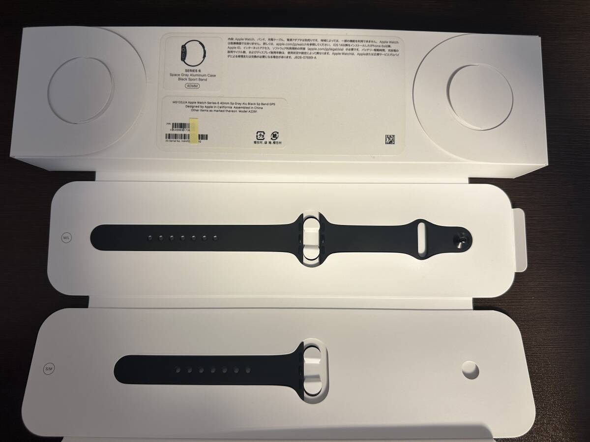 Apple Watch Series 6 GPSモデル 40mm スペースグレイ MG133J/A (A2291) の画像6