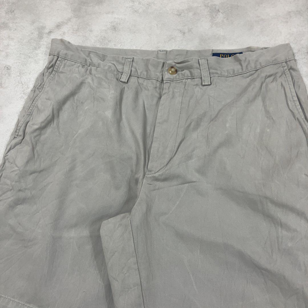 【美品】POLO Ralph Lauren ハーフパンツ W34 旧タグ グレー