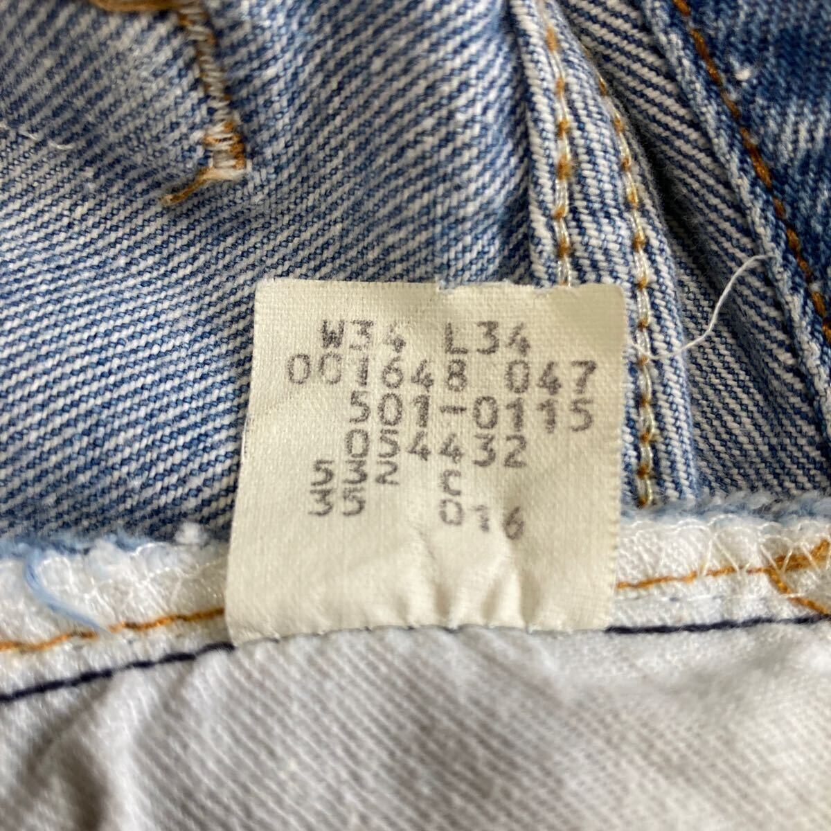 ハチマル☆80s USA製 Levis 501 W34L34 リーバイス 501 ビンテージ 532 ヒゲの画像8