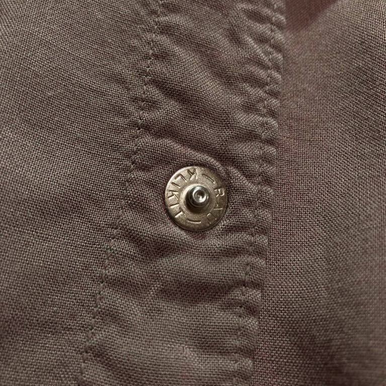 良好☆60s USA製 レーヨン ウエスタンシャツ 16-33 ビンテージ ライトブラウン スナップボタン 刺繍 ビッグサイズ 薄紫 薄茶色の画像5
