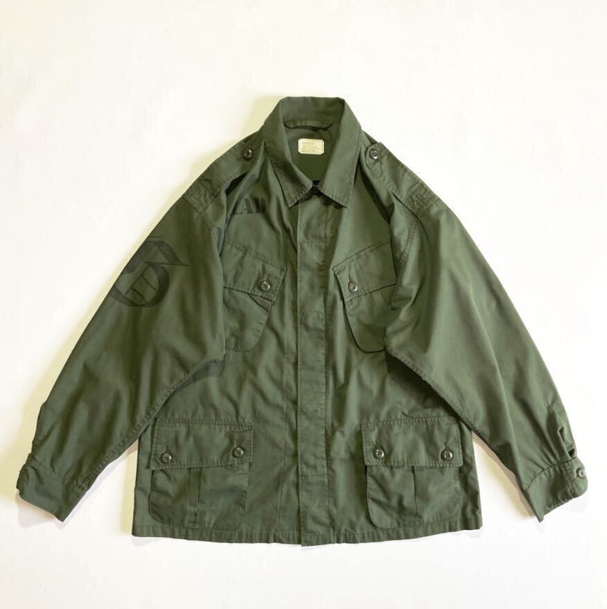  peeling ... button *USARMY Sessler 1st Jean grufa tea g jacket L Vintage tropical jacket stencil big size 