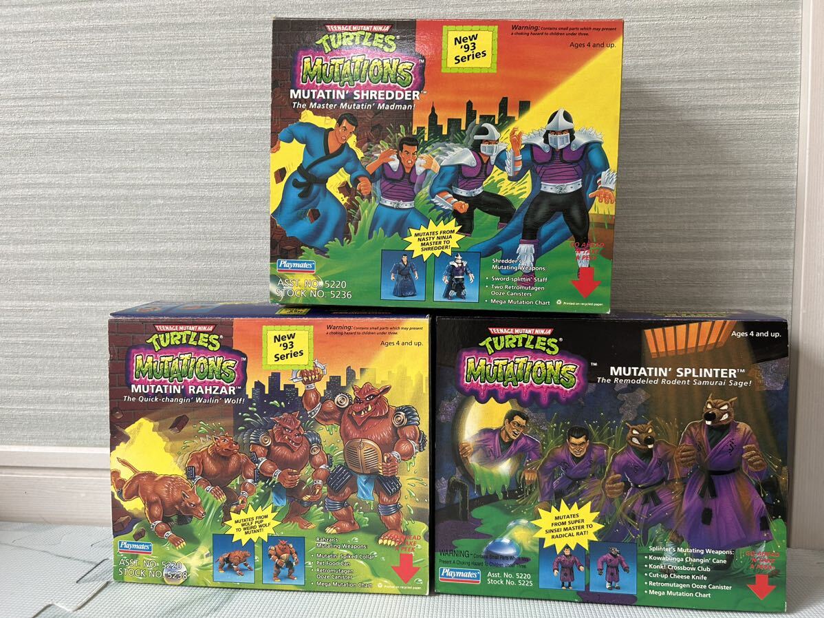 TMNT ミュータントタートルズ　mutations ミューテーション　ビンテージ　VINTAGE 3点セット