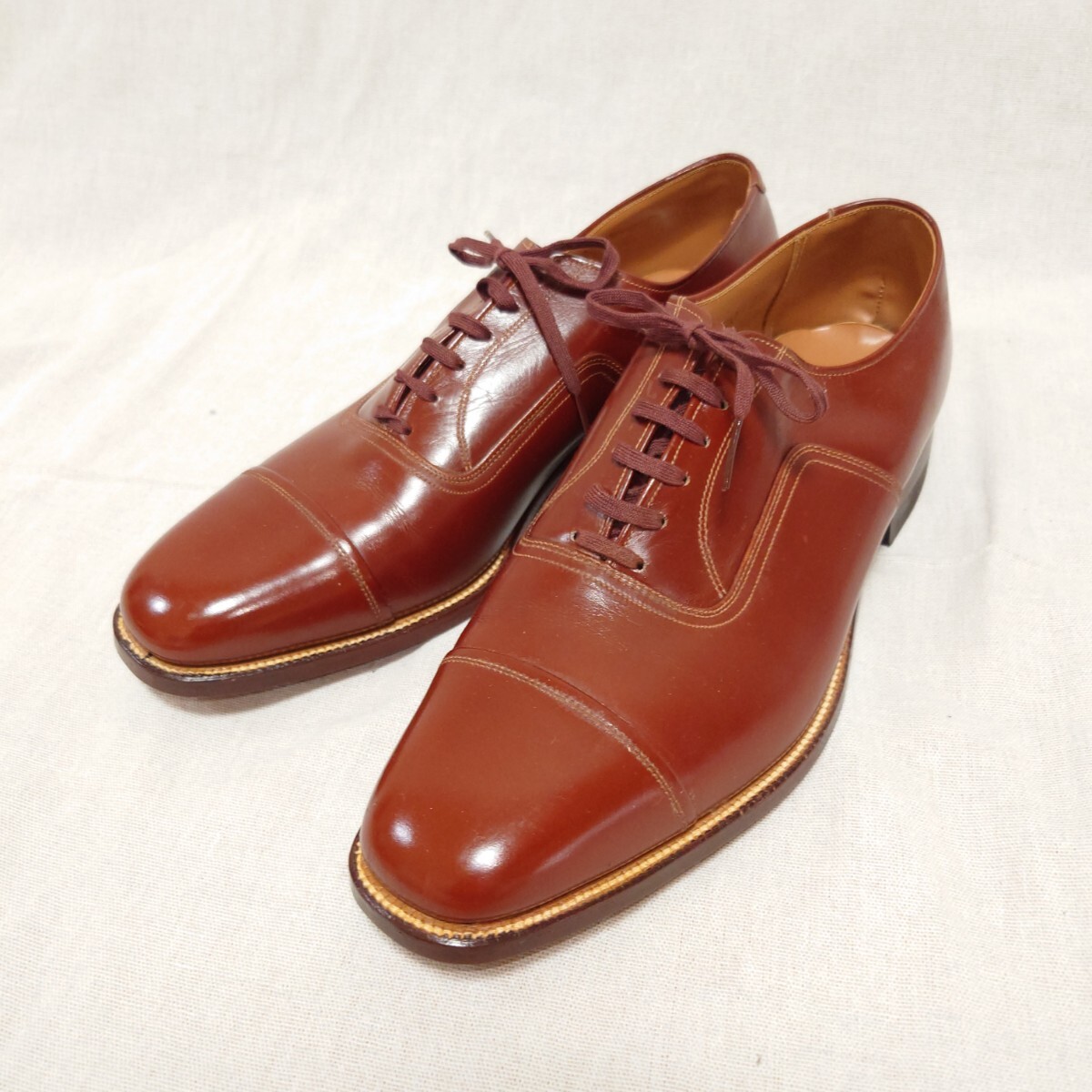 A.C.BECK SHOE キャップトゥシューズ 《デッドストック》 50s USAヴィンテージ ホワイトステッチ アメリカ古靴の画像1