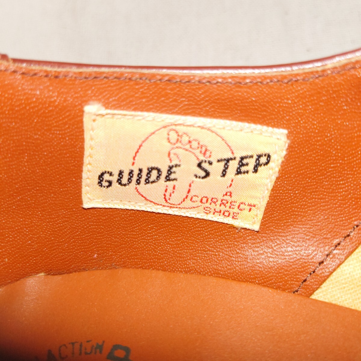 GUIDE STEP 《デッドストック》50s キャップトゥシューズ USAヴィンテージ ホワイトステッチ アメリカ古靴の画像8