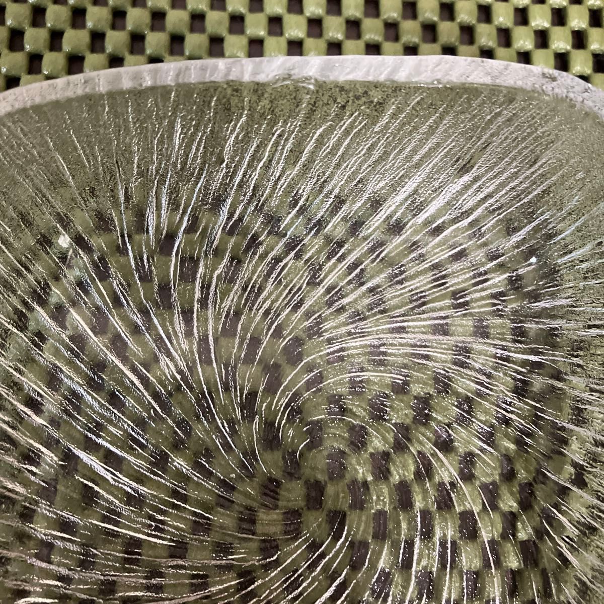 昭和レトロ クリスタルガラス 小鉢 小皿 ミニ皿 レトロポップ 銘々皿 プレート たち吉 ガラス皿 角皿 ガラス 豆皿 百合
