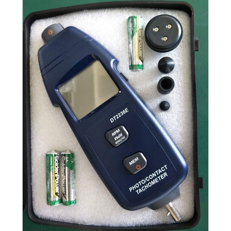  tachometer digital tachometer contact type / contactless both for 5 column display motor etc.. high speed rotation measurement . memory function installing continuation measurement correspondence storage pouch attaching 