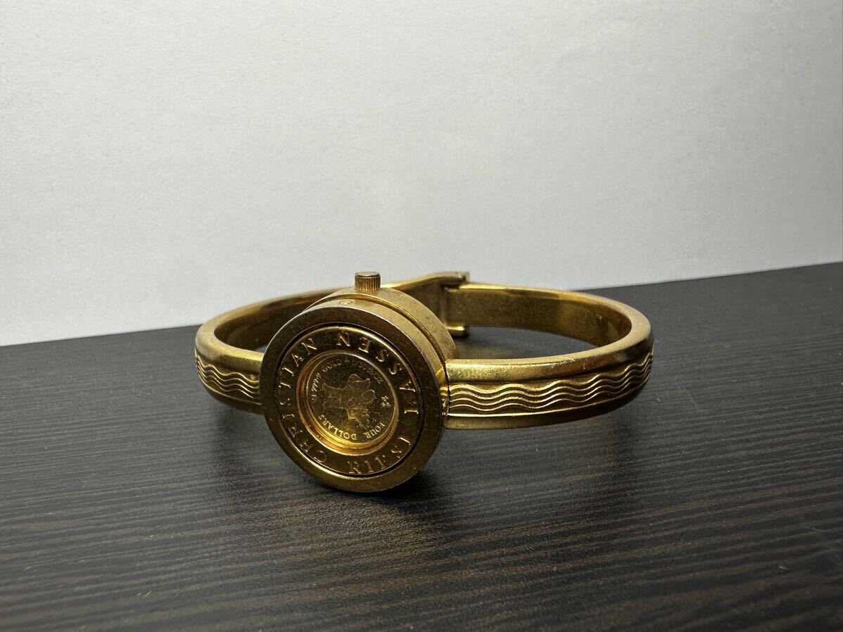 0Christian Riese Lassen золотая монета имеется наручные часы COIN WATCH 1/30oz 0794/3500 3500шт.@ ограничение неподвижный товар (NK4-4)