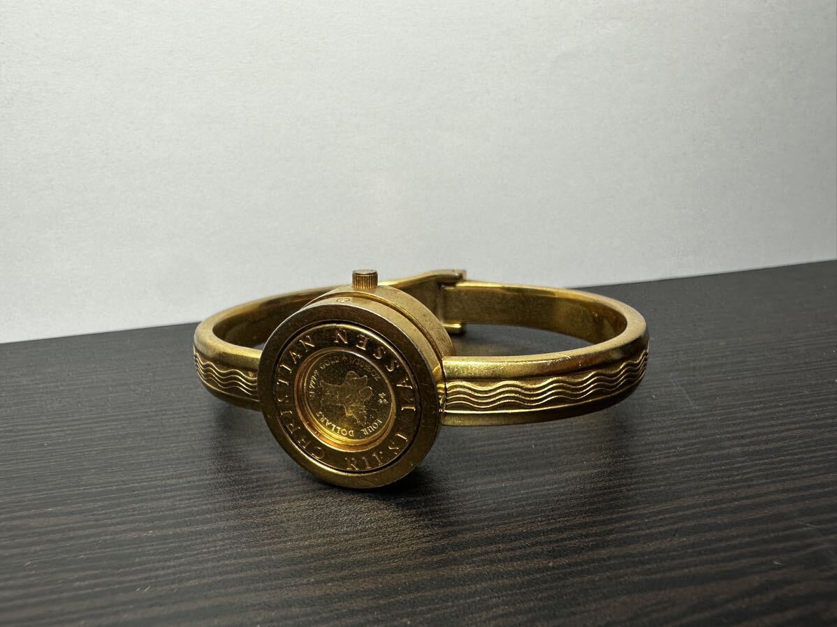 ○Christian Riese Lassen 金貨付き 腕時計 COIN WATCH 1/30oz 0794/3500 3500本限定 不動品（NK4-4）