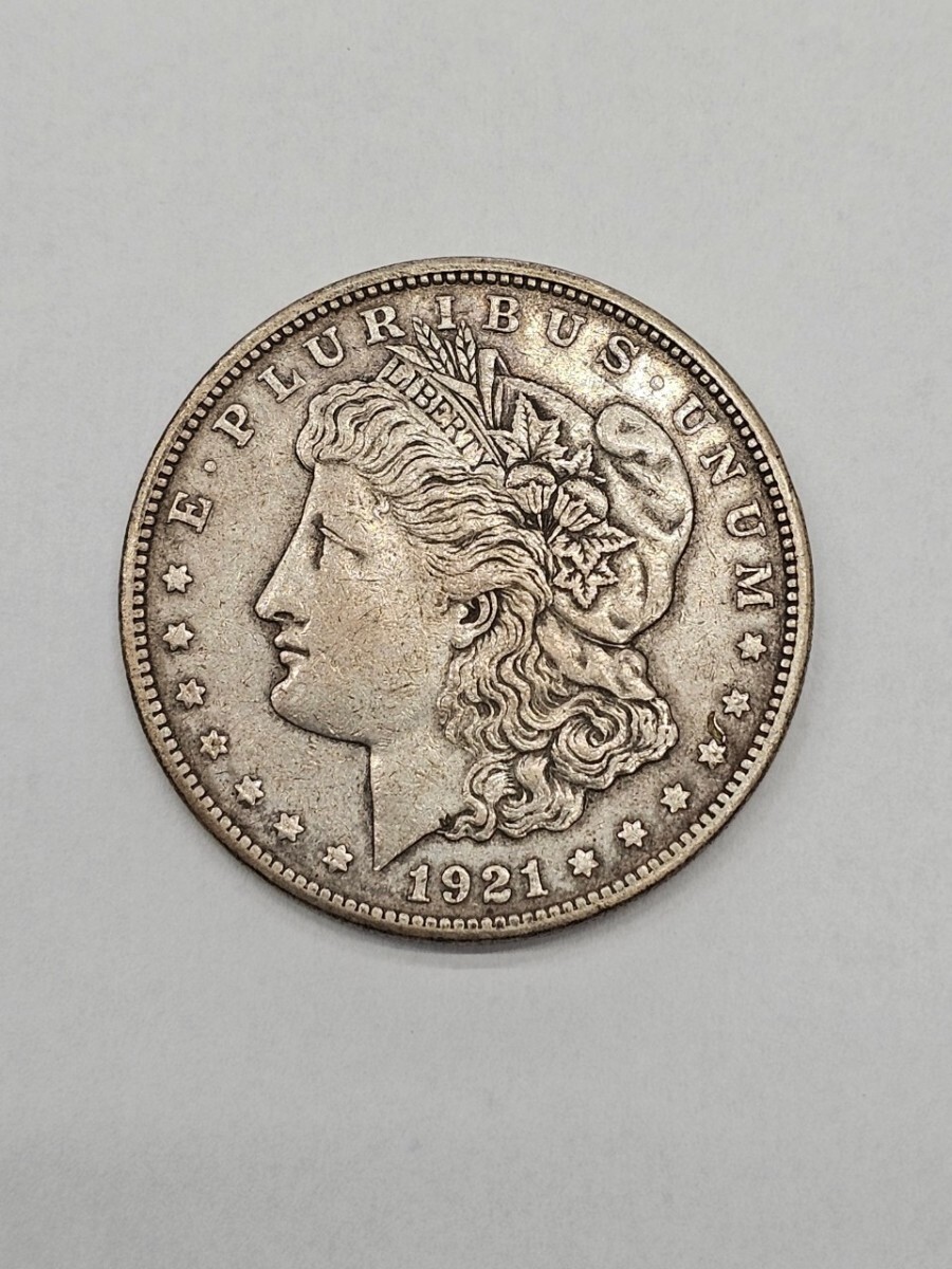 ◇アメリカ 銀貨 モルガン 1921年銘 約26.7g 古銭 （FH4-98）の画像1