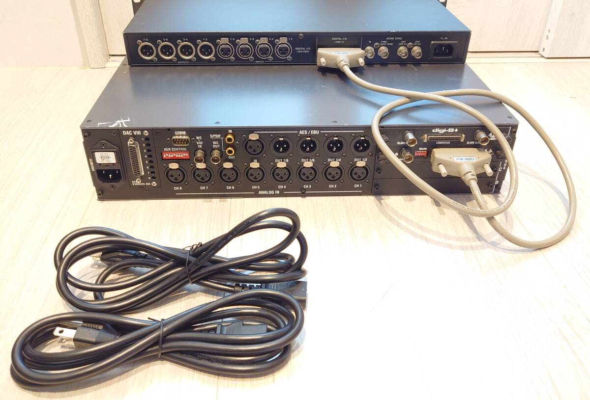 セット Apogee AD-8000＋TASCAM IF-AE8HR 動作確認済み AD/DA コンバーター TDIF カード DA8chカード 各種ケーブル _画像6