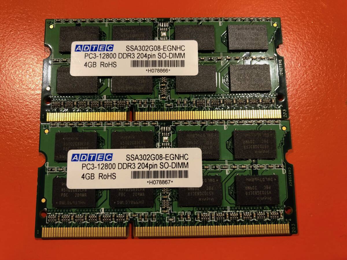 [Память для ноутбуков] Addtec DDR3 PC3-12800 8 ГБ (4 ГБ x 2 части) 1600