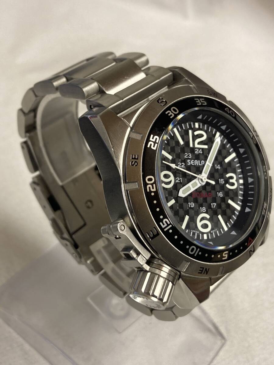 １円スタート！【美品】シーレーン 腕時計 SEALANE SE39-MBK　クオーツ・アナログ　メンズ腕時計