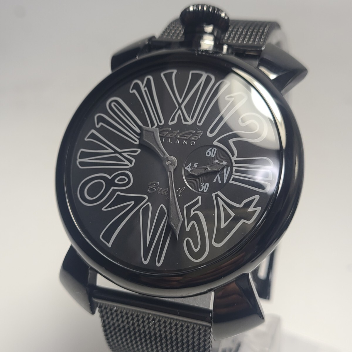 稼働品 GaGa MILANO ガガミラノ マヌアーレ46 manuale QZ  腕時計の画像3