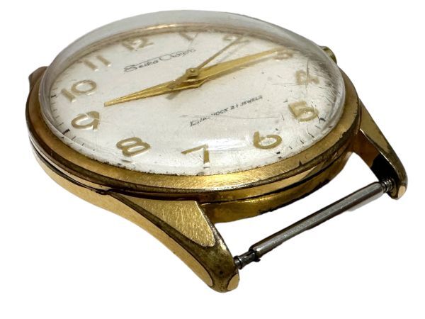 SEIKO セイコー/クラウン 全数字インデックス 21石 J14091 ゴールド 手巻き メンズ腕時計 ケースのみの画像5