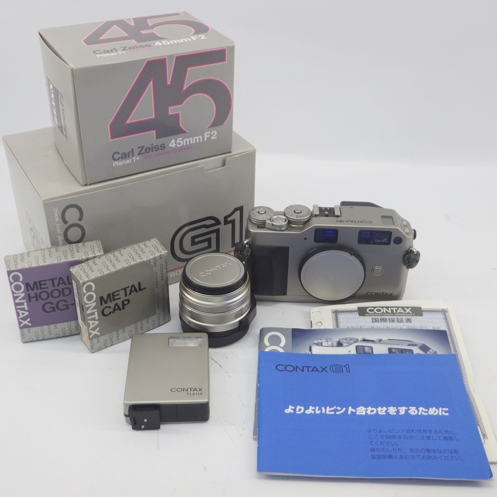 1円〜 Contax コンタックス G1 レンズセット ストロボ付き ※フラッシュ 動作確認済み 現状品 カメラ 157-2599429【O商品】の画像1