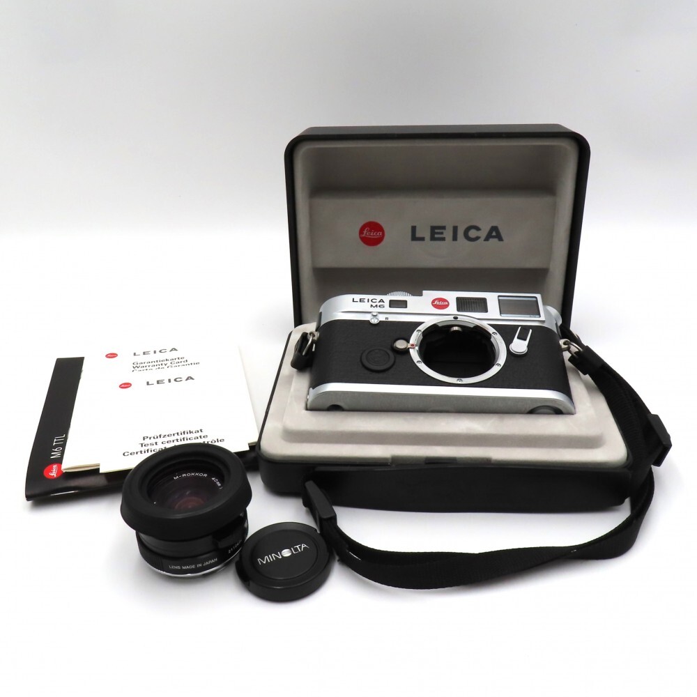 1円〜 Leica ライカ M6 レンジファインダーカメラ MINOLTA 40mm 1:2 レンズ ケース付 シャッターのみ確認済 現状品 y300-2657073【Y商品】_画像1