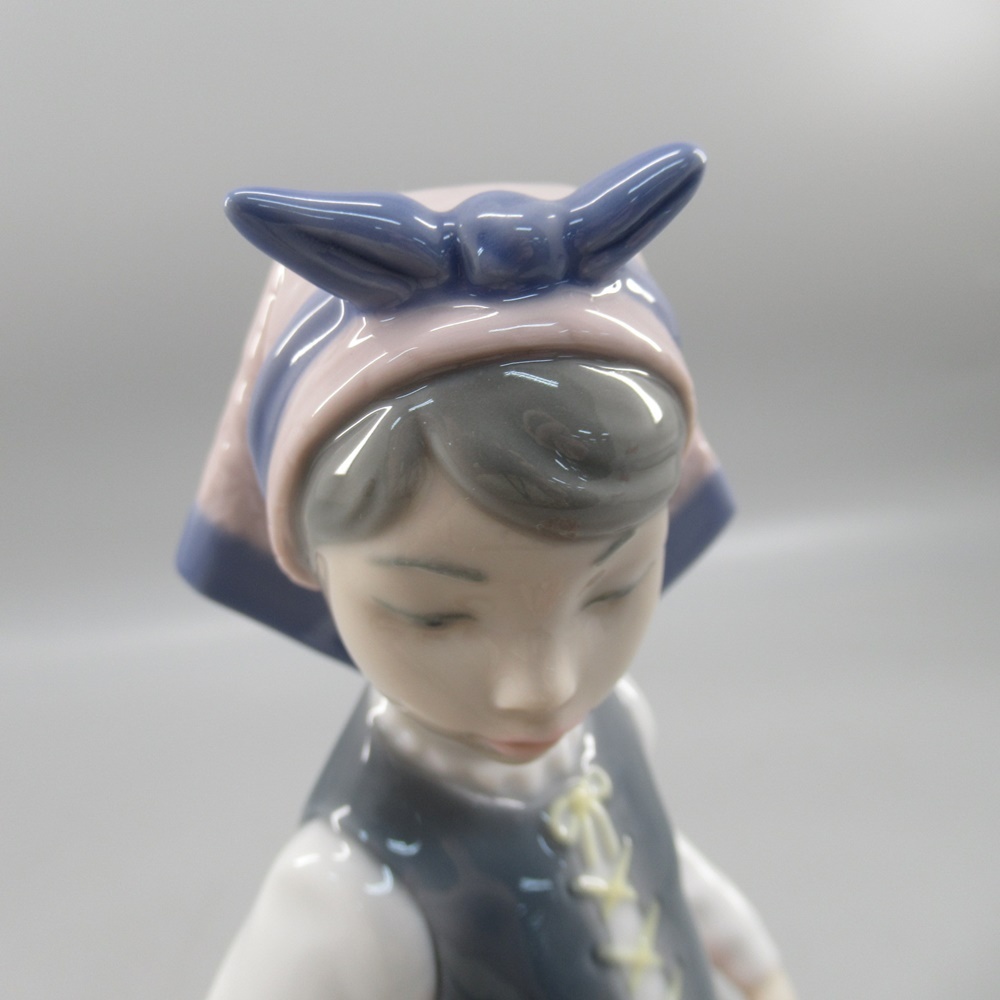 1円〜 Lladro リヤドロ No.1419「花車を押す少女」 人形 置物 フィギュリン 258-2643237【O商品】