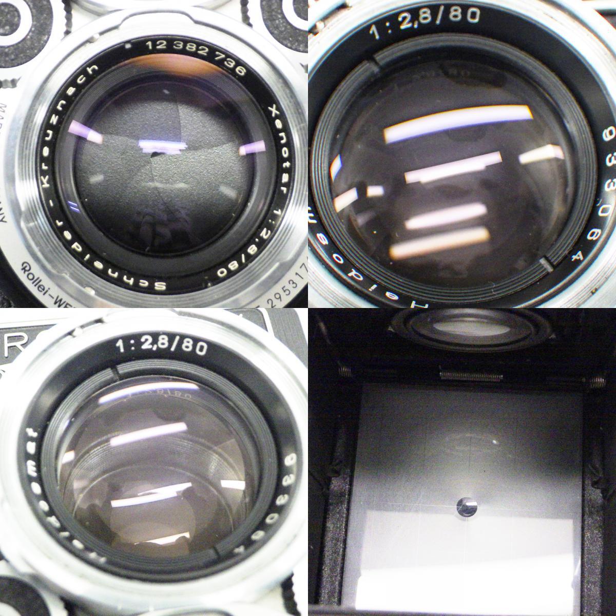 1円〜 ROLLEIFLEX ローライフレックス 2.8F Xenotar F2.8 80mm Heidosmat 二眼レフカメラ カメラ 163-2639004【O商品】_画像8