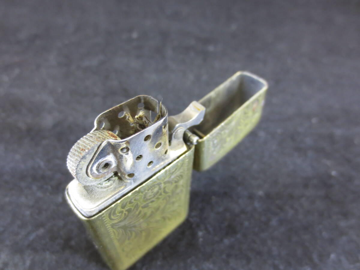 【70567】Zippo/ジッポー アラベスク 唐草 ベネチアン ソリッドブラス SOLID BRASS 1989年製の画像6