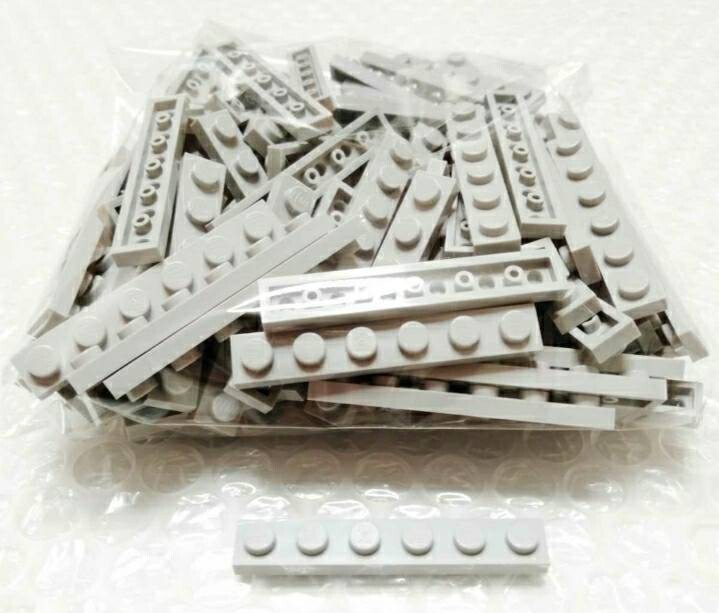 100個　1×6　ライトグレー　LEGO　レゴ　未組み立て　未使用　パーツ　部品　プレート_画像1