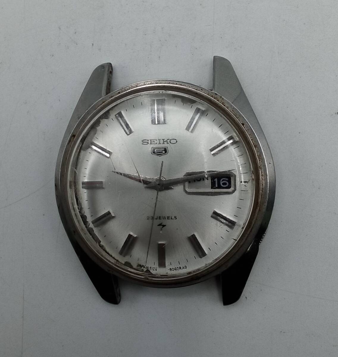 BB63◇＜AT/稼働＞腕時計 フェイスのみ SEIKO 5 セイコー ファイブ 5126-8050 自動巻き 23石 デイデイト 現状品 ベゼル欠損◇ の画像2