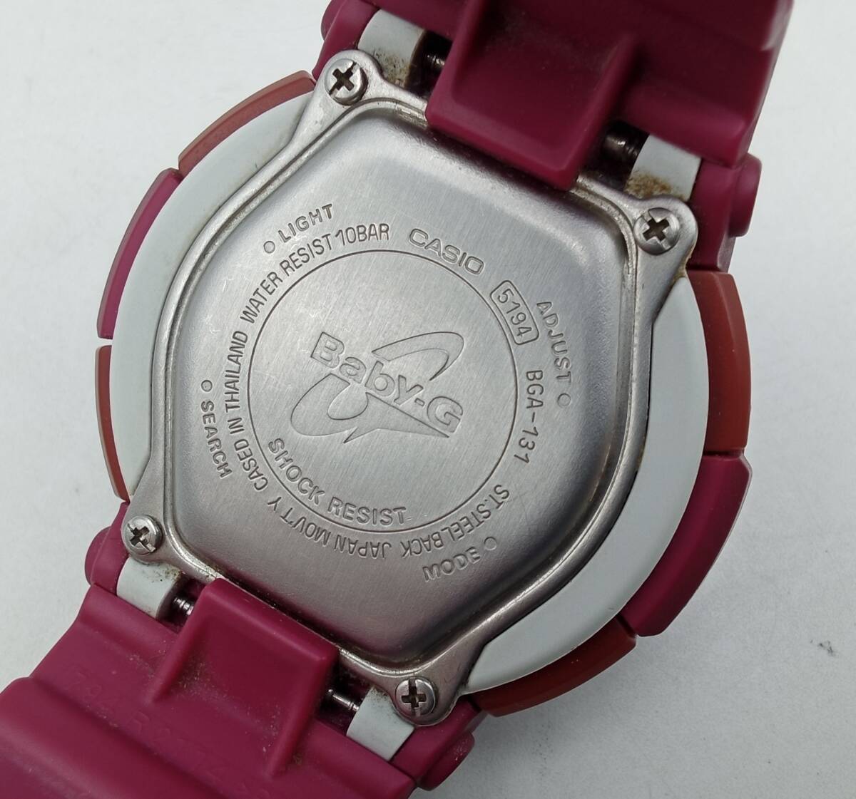 BB91◇＜QZ/稼働＞腕時計 CASIO Baby-G カシオ ベビージー 5194 BGA-131 クオーツ 現状品◇_画像9