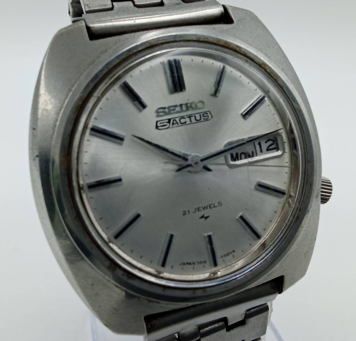 HH70◇＜AT/稼働＞腕時計 SEIKO 5 ACTUS セイコー アクタス 21石 7019-7000 自動巻 デイデイト 純正ベルト 現状品◇_画像8