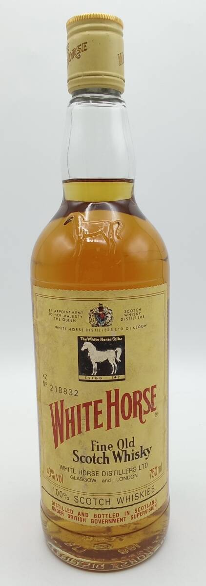 HH119 ● ＜未開栓＞ WHITE HORSE ホワイトホース FINE OLD SCOTCH WHISKY ファイン オールド スコッチ ウイスキー 750ml 43% 洋酒 古酒 の画像1