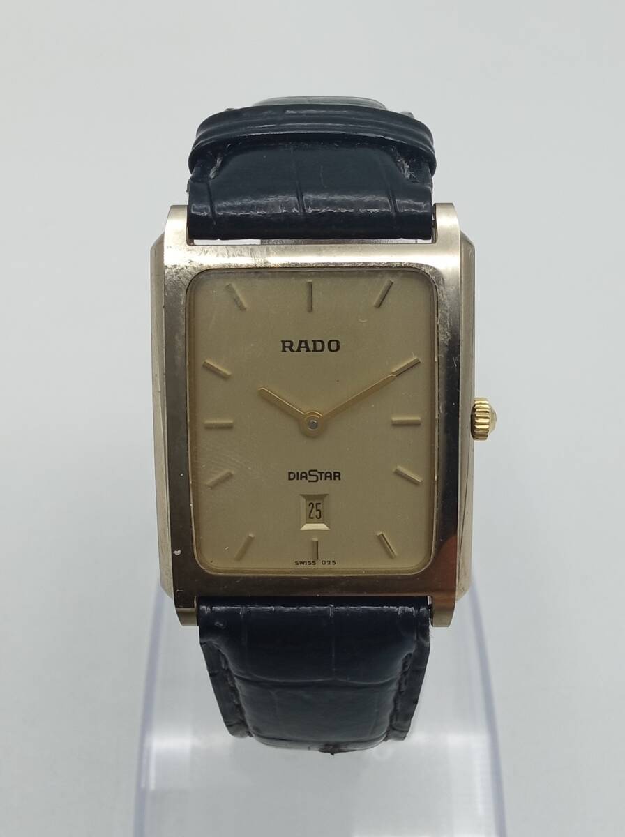 HH78◇＜QZ/不動＞腕時計 RADO DIASTAR ラドー ダイアスター 160.0394.3 クォーツ 2針 デイト 現状品◇の画像1