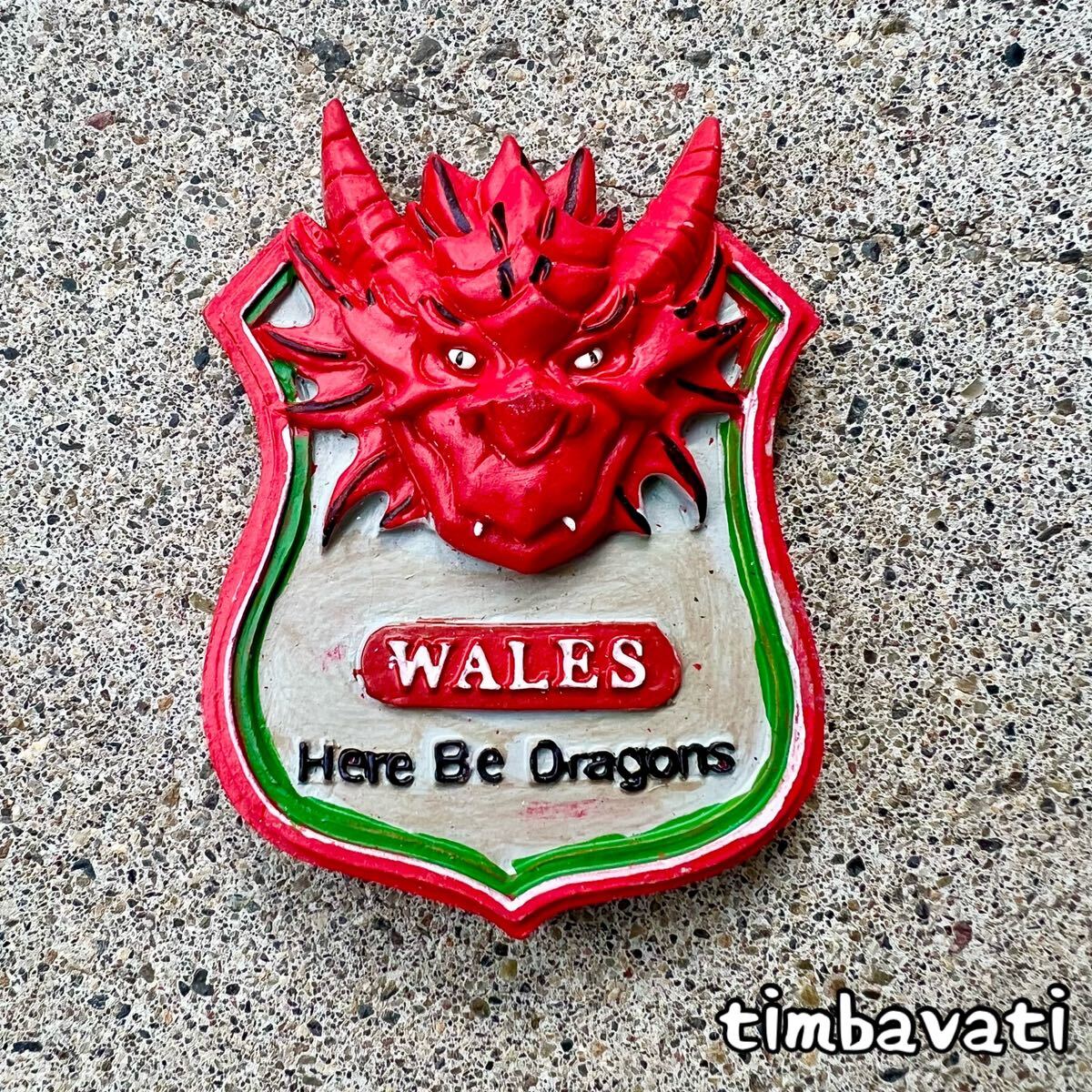 ☆新品☆【ウェールズ】赤い竜 ドラゴン　スーベニア マグネット　お土産 コレクション　Wales_画像1