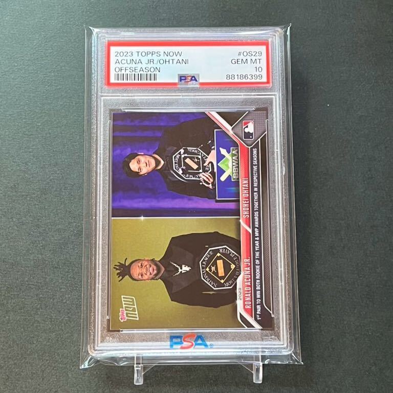 【PSA10】両リーグMVP受賞者コラボ 大谷翔平&アクーニャJr. 2023 Topps now Shohei Ohtani & Ronald Acuna Jr.の画像1