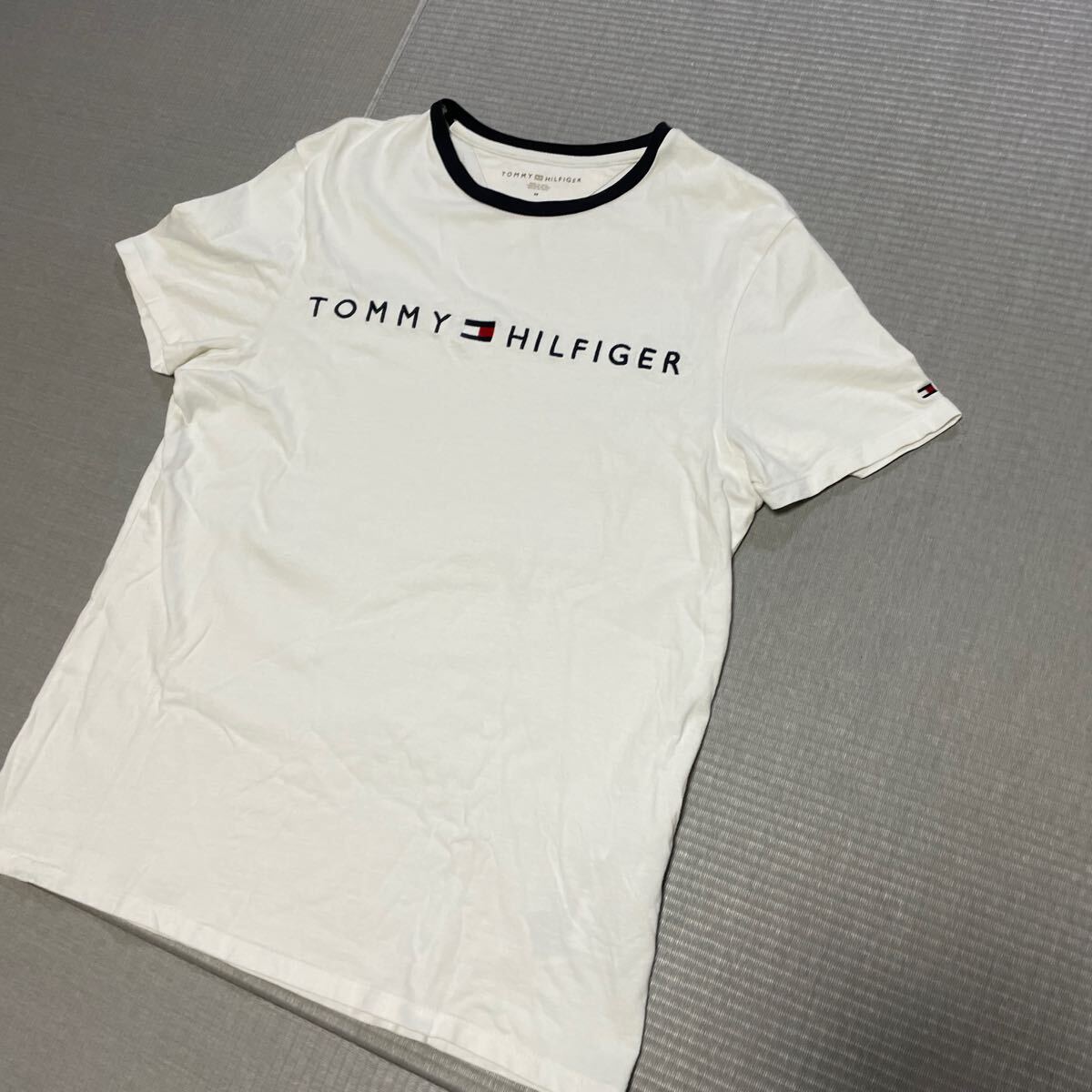 TOMMY HILFIGER トミーヒルフィガー 刺繍ロゴ Tシャツ メンズ日本サイズMの画像6