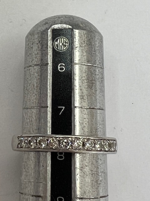 4°C PT950 ダイヤリング 約3.9ｇ 説明書・ケース付き_リングサイズは画像にてご確認下さい。