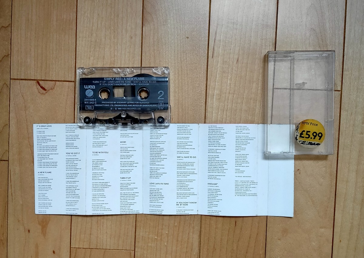 SIMPLY RED カセットテープ シンプリー・レッド cassette tape ミック・ハックネル UK _画像5